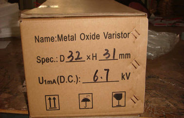 6.7KV บล็อก Varistor เหล็กออกไซด์สำหรับอุปกรณ์ป้องกันไฟกระชาก ZNR Varistor