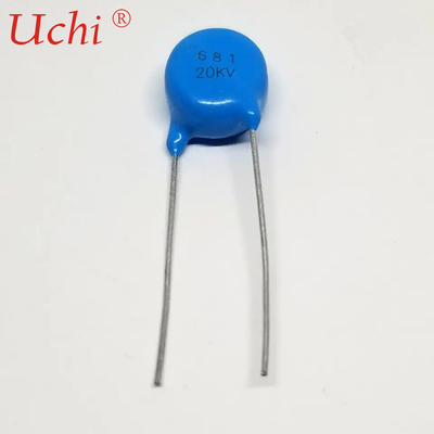 Paraelectric Disc Shape ตัวเก็บประจุเซรามิกแรงสูง DC 20KV 100pf