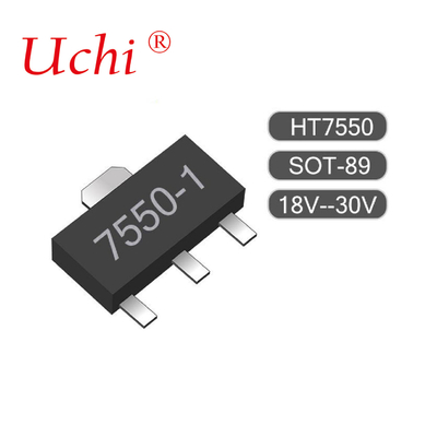 SOT89-3 HT7550-1 100mA พลังงานต่ํา LDO 24V ในอุปกรณ์ที่ใช้แบตเตอรี่