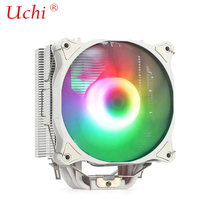 คอมพิวเตอร์สีขาว 6 ท่อ เครื่องเย็น Cpu แฟนคู่ RGB เครื่องเก็บความร้อน คอมพิวเตอร์