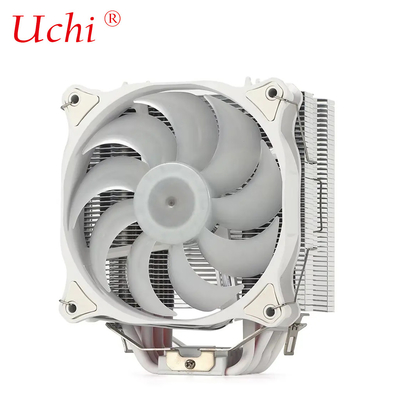 คอมพิวเตอร์สีขาว 6 ท่อ เครื่องเย็น Cpu แฟนคู่ RGB เครื่องเก็บความร้อน คอมพิวเตอร์