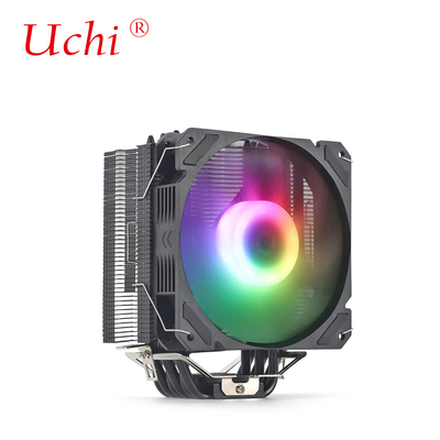แฟนเรดิเอเตอร์สีดํา ไฟหล่อความร้อนทองแดง Universal Cpu Cooler สําหรับ Intel I3 I5 I7 I9 Lga 1151 1366 1700 2011 2066 AMD AM4 AM5