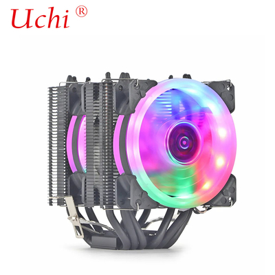 แฟนเรดิเอเตอร์สีดํา ไฟหล่อความร้อนทองแดง Universal Cpu Cooler สําหรับ Intel I3 I5 I7 I9 Lga 1151 1366 1700 2011 2066 AMD AM4 AM5