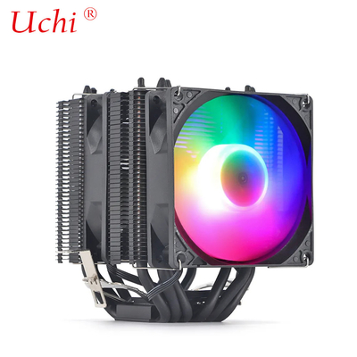 แฟนเรดิเอเตอร์สีดํา ไฟหล่อความร้อนทองแดง Universal Cpu Cooler สําหรับ Intel I3 I5 I7 I9 Lga 1151 1366 1700 2011 2066 AMD AM4 AM5