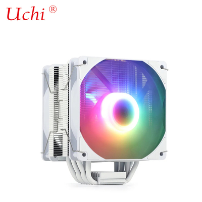 220W ขาว RGB ARGB CPU เครื่องลมลดความเย็น พร้อม 6 ท่อความร้อน สําหรับคอมพิวเตอร์เซอร์เวอร์ โปรเซสเซอร์ Lga1151 1155 1366 1700 2011 AMD FM AM3 AM4 AM5