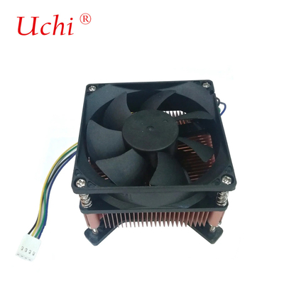 ทองแดง Plated อุปกรณ์ล้างความร้อน การกระจายความร้อน Grease TDP 60W Cpu Cooler พัดลมเงียบ Pwm 3 ปิน 4 ปิน I3 I5 Intel Lga775 1150 1151