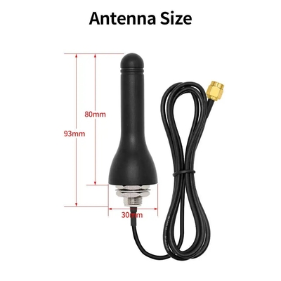80mm 2.4GHz ภายนอกกันน้ํา ABS ยาง Duck WiFi Antenna สําหรับ SMA การขั้วตั้ง