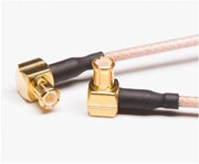 คาเบิ้ล IoT Coax 50 Ohm RG316 90 องศา MCX ถึง MCX ชาย คาเบิ้ลประกอบ