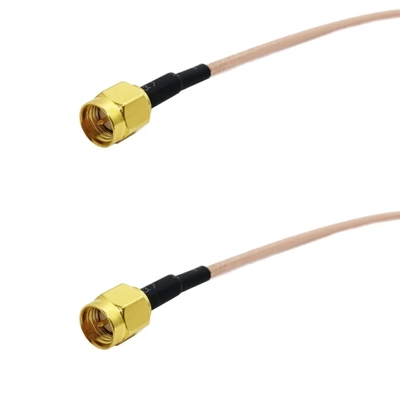 ความสูญเสียต่ํา SMA ชายพล็อกไป SMA ชายพล็อก RG316 สาย Wire Tail Patch Cord Expansion Cable Assembly