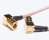90 องศา SMB เพศชายต่อมุมเพศชายพลัคเพศหญิงด้วย RG316 สายโคกเซียล 50ohm