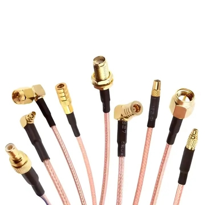 RP SMB ชายต่อชายพลัคด้วย RG178 RG316 RF สายโคเอชชียล 50ohm 6GHz