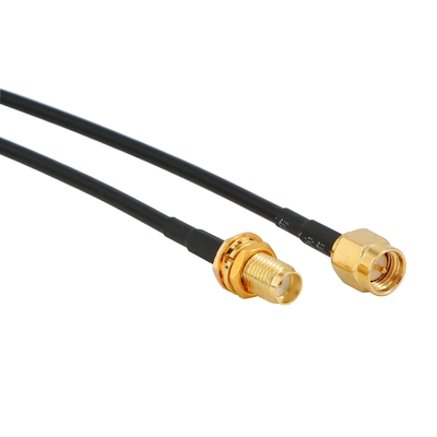 SMA-J/N-J/K ทองแดงทั้งหมด SYV50-5 สายต่อขยายการถ่ายทอด RF ความสูญเสียต่ํา LMR400 10D-FB สายต่อ RF โคอาเซียลสําหรับการสื่อสาร RJ59 SMA