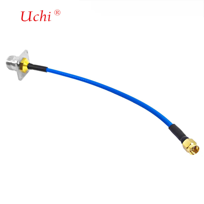 SMA ชายพล็อกไปยัง N ประเภทหญิง Jack Flange Panel Mount Connector สําหรับ SS405 SS-405 Superflex RF สายขยาย Pigtail