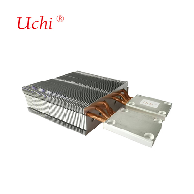 พัดลมระบายความร้อน CPU แบบครีบซิปขนาดเล็ก 8 ท่อความร้อน อะลูมิเนียม-ทองแดง สำหรับควบคุมอุณหภูมิอย่างมีประสิทธิภาพ