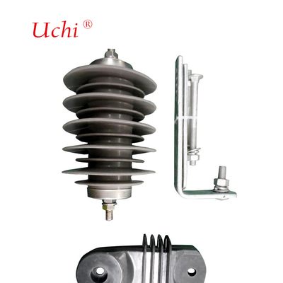 ประเภทการกระจายโลหะโอกไซด์ โพลีเมอร์ Lightning 10kv Surge Arrester