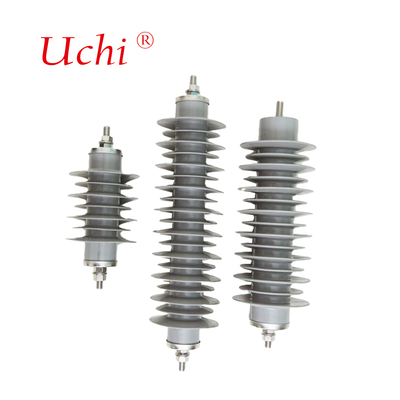 10kV 10kA โพลีเมอร์โลหะออกไซด์ Lightning HV MV Surge Arrester