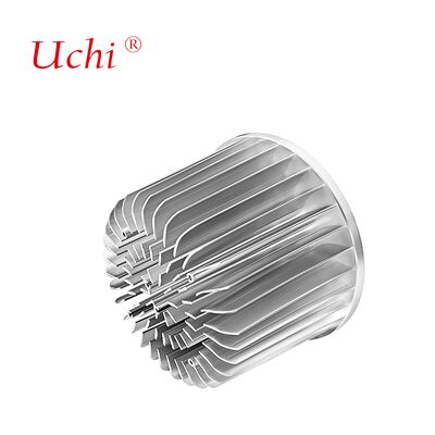 100 มิลลิเมตร เงิน Casing อัลลูมิเนียม Radial Cold Forged อุปกรณ์ล้างความร้อน