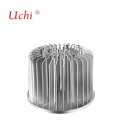 100 มิลลิเมตร เงิน Casing อัลลูมิเนียม Radial Cold Forged อุปกรณ์ล้างความร้อน