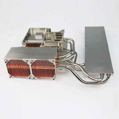 Zipper Fin Soldering อลูมิเนียมทองแดง Radiator หัวห้อระบายความร้อนกับท่อความร้อน