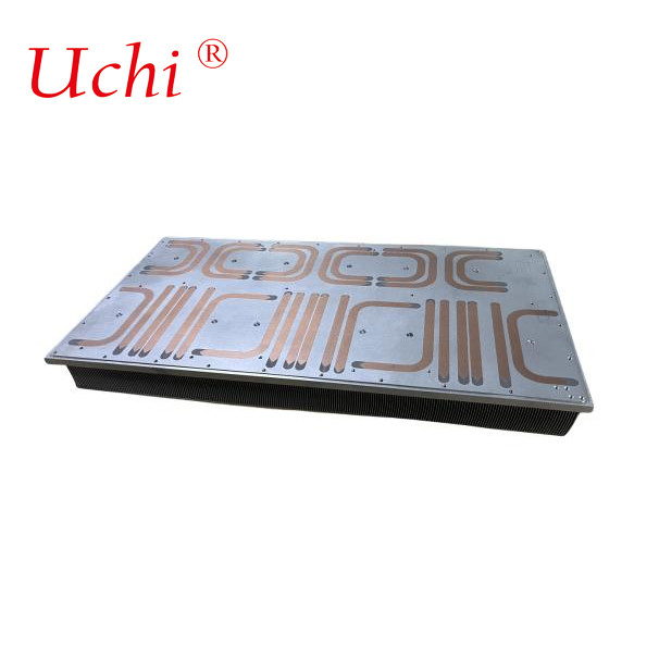 CNC เครื่องแปรรูป Photovoltaic Inverter พลังงานสูง อลูมิเนียม Extruded รีเดียเตอร์หรือฟอกฟันฝังท่อสําหรับการเย็นเลเซอร์