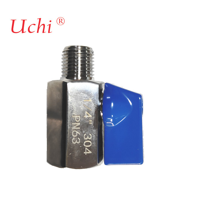 ปลาเย็นน้ํา วาล์วน้ํา สแตนเลส 304 ดับเบิ้ลภายในและภายนอกสาย Micro มินิลูกวาล์ว