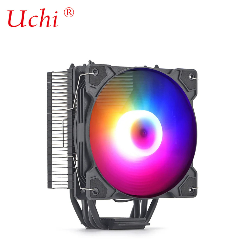 แฟนเรดิเอเตอร์สีดํา ไฟหล่อความร้อนทองแดง Universal Cpu Cooler สําหรับ Intel I3 I5 I7 I9 Lga 1151 1366 1700 2011 2066 AMD AM4 AM5