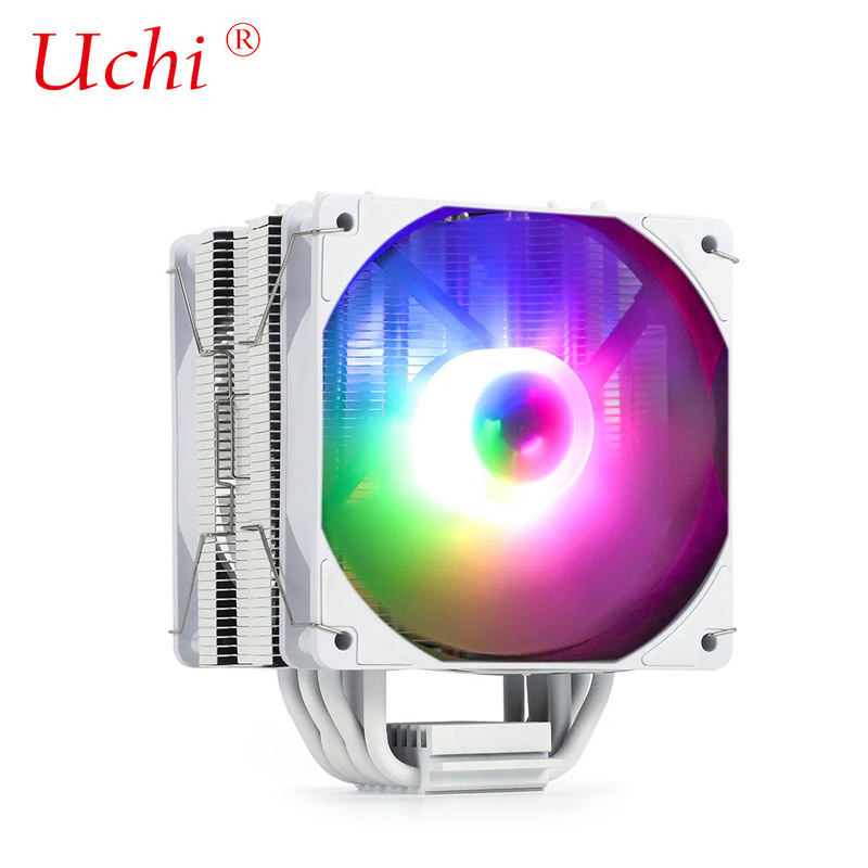 220W ขาว RGB ARGB CPU เครื่องลมลดความเย็น พร้อม 6 ท่อความร้อน สําหรับคอมพิวเตอร์เซอร์เวอร์ โปรเซสเซอร์ Lga1151 1155 1366 1700 2011 AMD FM AM3 AM4 AM5