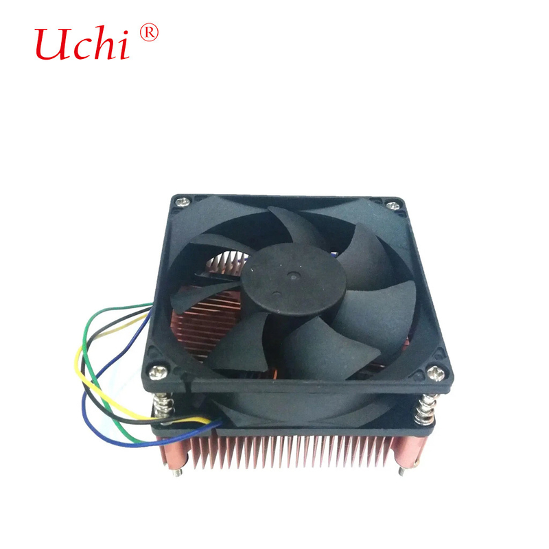 ทองแดง Plated อุปกรณ์ล้างความร้อน การกระจายความร้อน Grease TDP 60W Cpu Cooler พัดลมเงียบ Pwm 3 ปิน 4 ปิน I3 I5 Intel Lga775 1150 1151