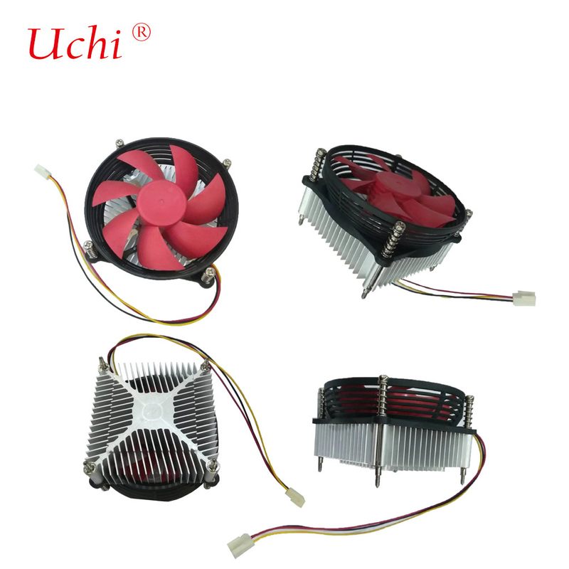 Cpu Cooler PC Intel Processor Socket Lga775 115 อลูมิเนียม แฟนระบายความร้อน 3-Pin 4-Pin Pwm ฟังก์ชัน
