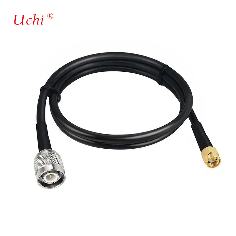 RG58 SMA เพศชายไปยัง TNC เพศชาย ความสูญเสียต่ํา 50Ohm RF Coaxial Cable Adapter TNC ไปยัง SMA สายขยายสําหรับอุปกรณ์ LAN แบบไร้สาย