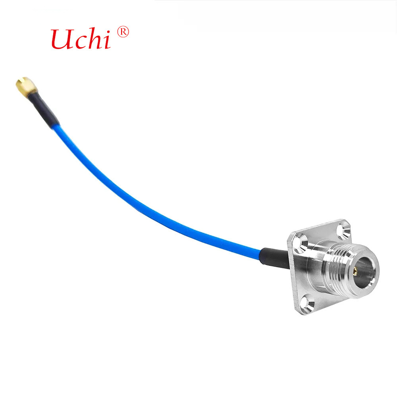 SMA ชายพล็อกไปยัง N ประเภทหญิง Jack Flange Panel Mount Connector สําหรับ SS405 SS-405 Superflex RF สายขยาย Pigtail