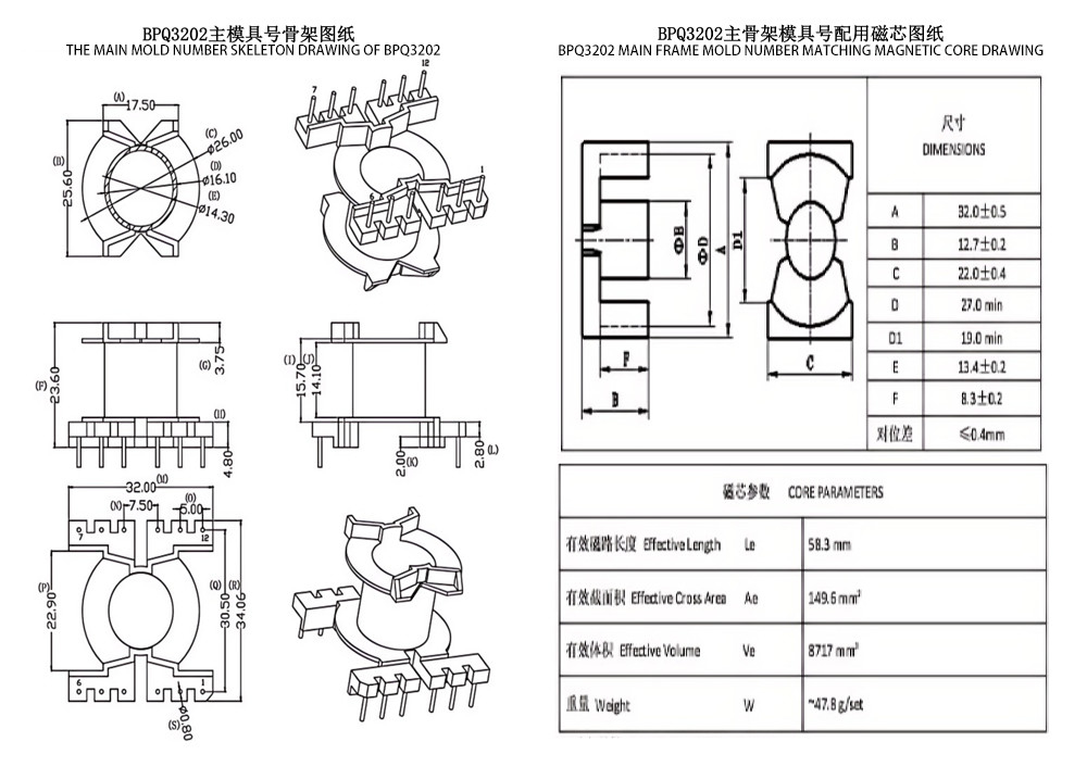 BPQ3202 PQ3225 เทรนซอฟเตอร์กระจายพลังงาน 6 6 PIN
