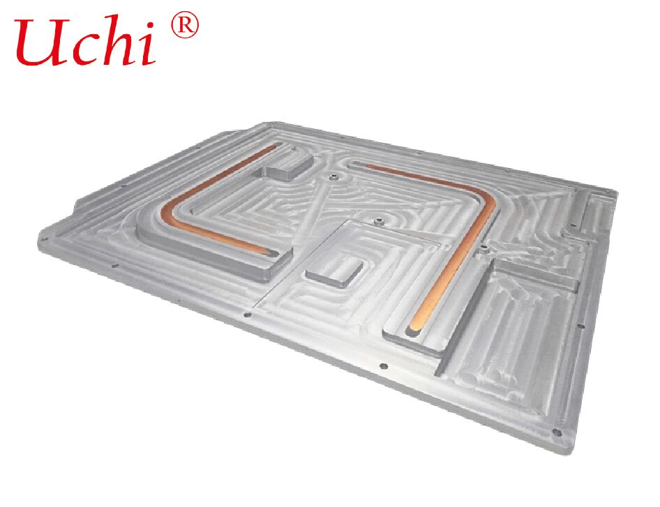 อลูมิเนียม extrusion ปลา อุปกรณ์ระบายความร้อนกับ 2 ท่อความร้อน