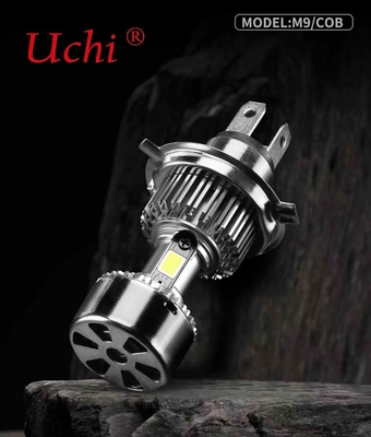 3300 LM M9 ไฟฉายหน้ารถจักรยานยนต์ LED หลอดไฟฟ้าด้วยพัดลมเย็น 9-18V